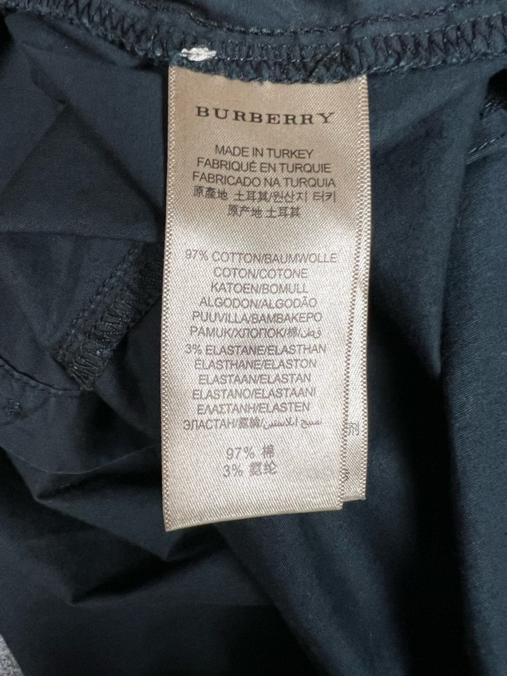 Burberry Brit Black Button-Front Long Sleeve Shirt Size L - Picture 4 of 9